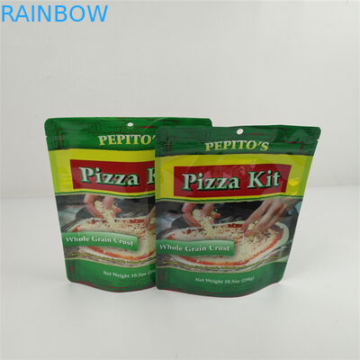 Η απόδειξη μυρωδιάς λογότυπων συνήθειας συσκευασίας τσαντών τροφίμων τοποθετεί καφέ φύλλων αλουμινίου στάση σακουλών στάσεων την επάνω τυπωμένη επάνω στις τσάντες σε σάκκο συσκευάζοντας την πίτσα