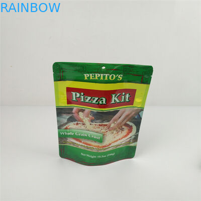 Η απόδειξη μυρωδιάς λογότυπων συνήθειας συσκευασίας τσαντών τροφίμων τοποθετεί καφέ φύλλων αλουμινίου στάση σακουλών στάσεων την επάνω τυπωμένη επάνω στις τσάντες σε σάκκο συσκευάζοντας την πίτσα