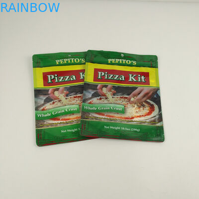 Η απόδειξη μυρωδιάς λογότυπων συνήθειας συσκευασίας τσαντών τροφίμων τοποθετεί καφέ φύλλων αλουμινίου στάση σακουλών στάσεων την επάνω τυπωμένη επάνω στις τσάντες σε σάκκο συσκευάζοντας την πίτσα