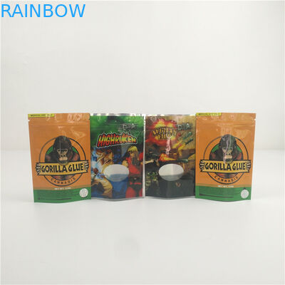 Οι τσάντες Mylar απόδειξης μυρωδιάς για τις τσάντες φύλλων αλουμινίου αργιλίου καραμελών με τους σπόρους παραθύρων στέκονται επάνω τη σακούλα