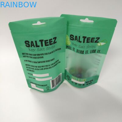 Σαφής στάση παραθύρων CMYK 100mic επάνω στη σακούλα φερμουάρ με το φερμουάρ