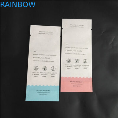 Eco φίλων βιοδιασπάσιμες της Kraft συσκευάζοντας τσάντες καρυκευμάτων σκονών τροφίμων εγγράφου PLA σύνθετες τρεις δευτερεύουσες σακούλες σφραγίδων