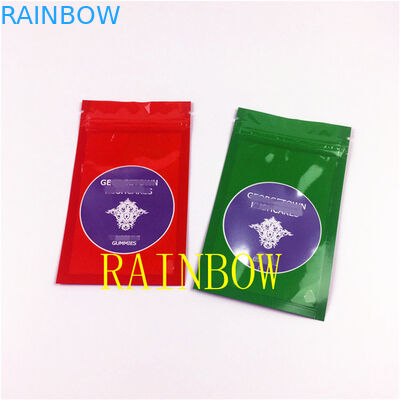 Το πιάσιμο ΛΟΓΟΤΥΠΩΝ συνήθειας σφράγισε τις επίπεδες mylar τσάντες φύλλων αλουμινίου με το σαφές παράθυρο για τη συσκευάζοντας σακούλα σκονών Matcha σπόρου Chia edibles