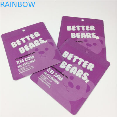 Τα μπισκότα Gummy CBD Edibles αντέχουν τη σακούλα MOPP φύλλων αλουμινίου φερμουάρ 200 μικρά