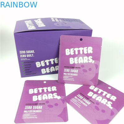 350g εγγράφου Gummy Cbd embossment κιβωτίων χαρτονιού συσκευάζοντας cmyk