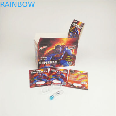 Καυτή σφράγιση καρτών εγγράφου φουσκαλών λευκόχρυσου ρινοκέρων 10k για την αρσενική κάψα αυξήσεων