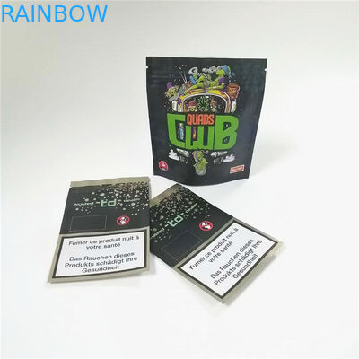 SGS 14g 28g Mylar ακίνδυνη για τα παιδιά τσάντα CMYK 120mic φερμουάρ φύλλων αλουμινίου