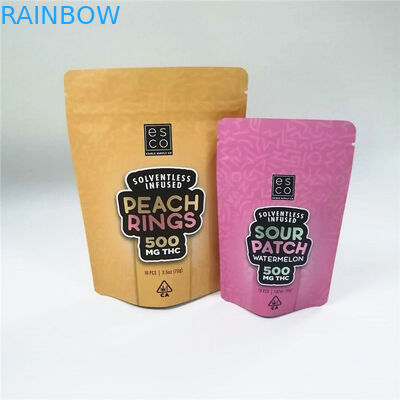 Στάση Cbd Thc σακουλών απόδειξης μυρωδιάς MOPP CMYK Mylar επάνω στη σακούλα φερμουάρ