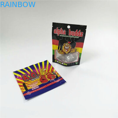 Gummy Mylar τσαντών CMYK 160mic τοποθετημένες σε στρώματα φύλλο αλουμινίου συσκευάζοντας τσάντες Al 0.7C THC