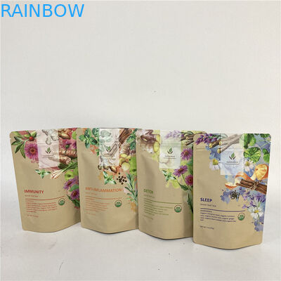 Στάση Cmyk 1.2C MPET επάνω στη σακούλα 1.5C PA φερμουάρ για το τσάι/τον καφέ