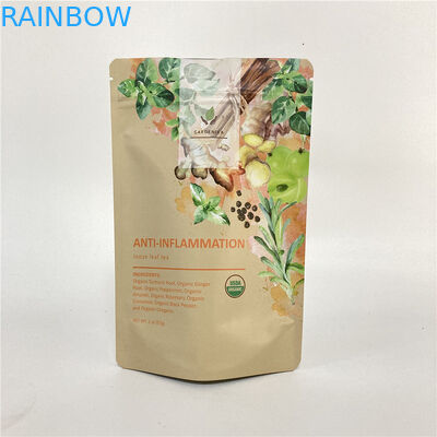 Στάση Cmyk 1.2C MPET επάνω στη σακούλα 1.5C PA φερμουάρ για το τσάι/τον καφέ