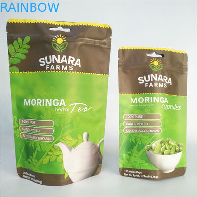 Η τοποθετημένη σε στρώματα SGS ταινιών VMPET Resealable συσκευασία τροφίμων τοποθετεί 110mic για το τσάι/τα καρύδια