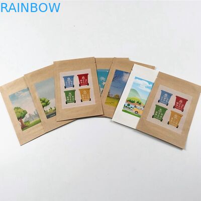 SGS MOPP 50mic αμύλου καλαμποκιού συσκευάζοντας τσάντα PLA εγγράφου φρούτων που ευθυγραμμίζεται