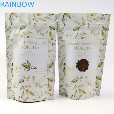 Σκόνη τσαγιού σακουλών 150mic Matcha φύλλων αλουμινίου αργιλίου μεταλλινών Cmyk FDA VMPET