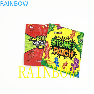 100mic Edibles CMYK συγκολλούν τις καραμέλες 80x100mm VMPET με θερμότητα σακουλών φύλλων αλουμινίου Mylar