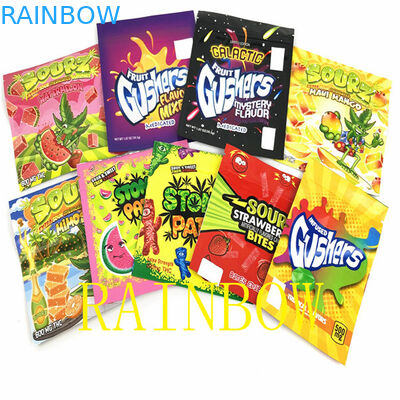 επίπεδες Mylar τσάντες φύλλων αλουμινίου 100mic VMPET CMYK 120x150mm συσκευάζοντας σακούλα Edibles καραμελών