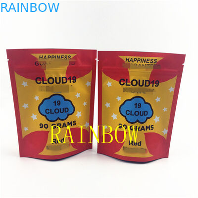 Πλαστική Mylar Edibles σακούλα φερμουάρ φύλλων αλουμινίου σπόρου τσαντών VMPET μπισκότων FDA 120mic