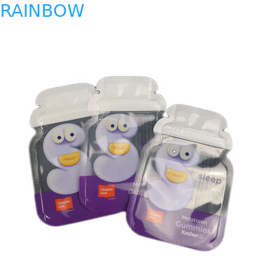 Χονδρική ανώμαλη Ziplock μορφής πλαστική συνήθειας λογότυπων συσκευασία σακουλών τσαντών Cb εδώδιμη Gummy