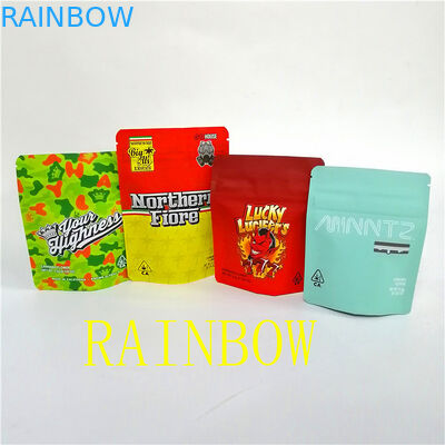 Η συνήθεια τύπωσε τη μαλακή στάση απόδειξης μυρωδιάς αφής επάνω ziplock απόδειξης παιδιών στις τσάντες Mylar μεταλλινών για την ξηρά συσκευασία άδειας λουλουδιών