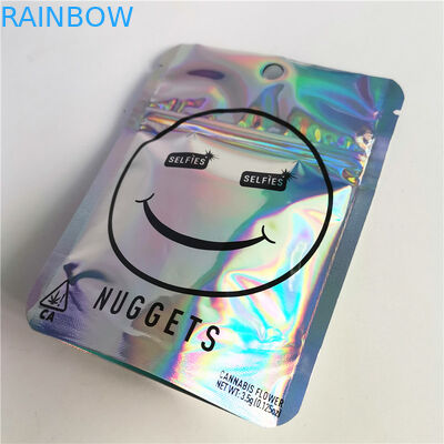 3.5g Cbd βοτανική στιλπνή 12C VMPET Cbd θυμιάματος συσκευάζοντας τσάντα φερμουάρ μεταλλινών