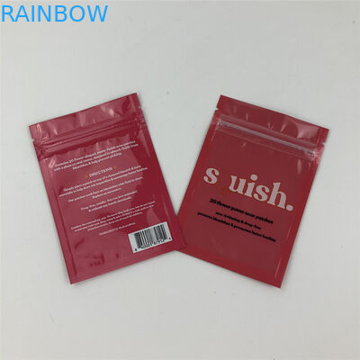 Gravure 120mic MOPP Al τσαντών 0.7c φερμουάρ Mylar με το σαφές μπροστινό παράθυρο