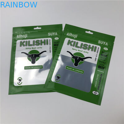 SGS Kraft πλαστικές σακούλες που συσκευάζουν τη Νέα Υόρκη CPP CMYK VMPET για το βόειο κρέας Jerky