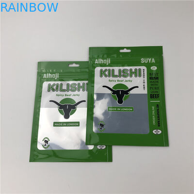 SGS Kraft πλαστικές σακούλες που συσκευάζουν τη Νέα Υόρκη CPP CMYK VMPET για το βόειο κρέας Jerky