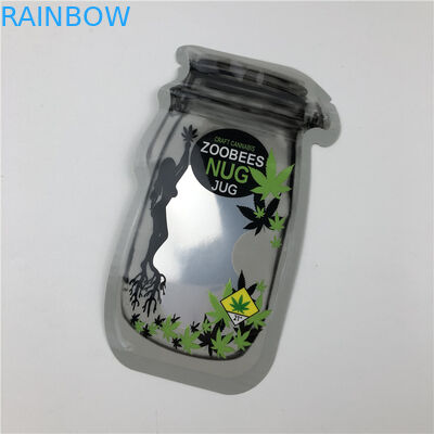 Σακούλες βάζων του Mason για CBD σπόρων CBD λουλουδιών Gummies THC τις Indica σακούλες συσκευασίας φύλλων ανώμαλες με το φερμουάρ