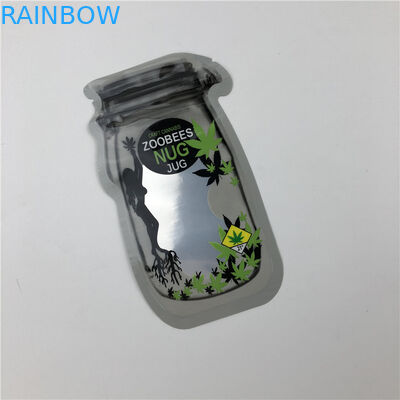 Σακούλες βάζων του Mason για CBD σπόρων CBD λουλουδιών Gummies THC τις Indica σακούλες συσκευασίας φύλλων ανώμαλες με το φερμουάρ