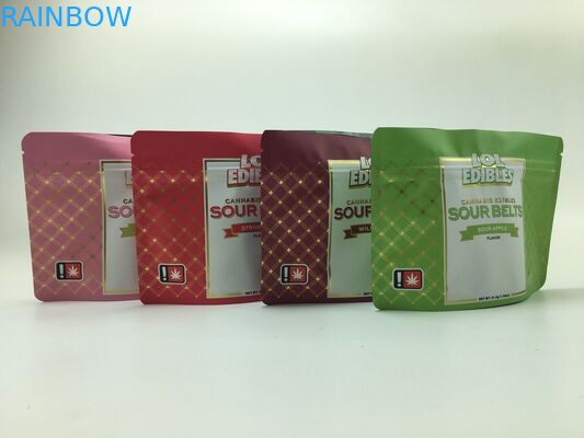 Η συνήθεια τύπωσε τσάντα φερμουάρ καψών πετρελαίου τριών τη δευτερεύουσα σφραγίδων καπνών φύλλων πετρελαίου ζιζανίων CBD τσαντών βοτανική