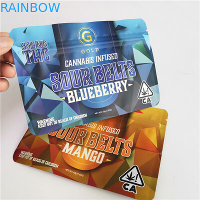 οι φιλαράκοι φύλλων αλουμινίου αργιλίου 1g 4g 7g 10g που συσκευάζουν τη σακούλα του δέλτα 8 τσαντών CBD gummies μυρίζουν την τσάντα απόδειξης με το φερμουάρ