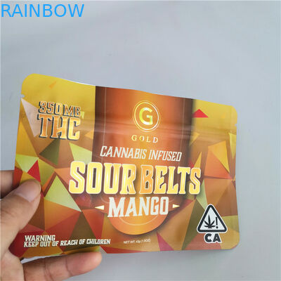 4X6 Ziplock Mylar ιντσών τοποθετεί ευθυγραμμισμένα τα φύλλο αλουμινίου ελβετικά ζιζάνια THC σε σάκκο CBD