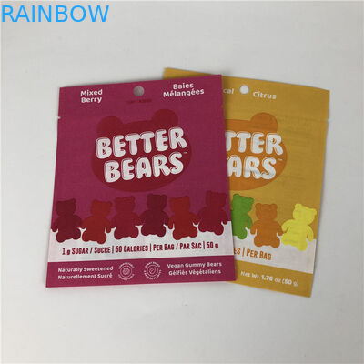 Τρεις δευτερεύουσες εδώδιμες CBD THC Gummies πρόχειρων φαγητών σφραγίδων επίπεδες συγκολλώντας με θερμότητα βιοδιασπάσιμες συσκευάζοντας τσάντες μπισκότων