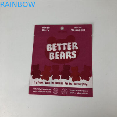 Τρεις δευτερεύουσες εδώδιμες CBD THC Gummies πρόχειρων φαγητών σφραγίδων επίπεδες συγκολλώντας με θερμότητα βιοδιασπάσιμες συσκευάζοντας τσάντες μπισκότων