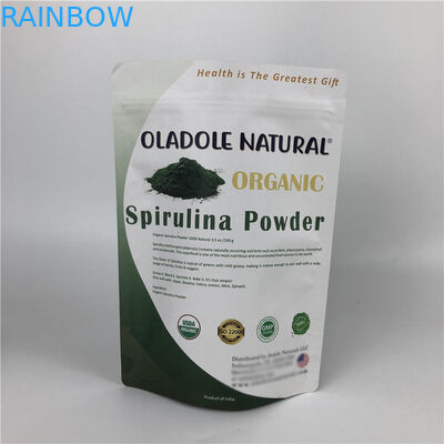 Στάση κλειδαριών φερμουάρ τσιπ εκτύπωσης συνήθειας επάνω στις άσπρες τσάντες εγγράφου της Kraft σακουλών