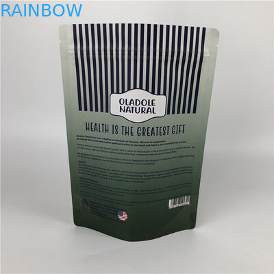 Στάση κλειδαριών φερμουάρ τσιπ εκτύπωσης συνήθειας επάνω στις άσπρες τσάντες εγγράφου της Kraft σακουλών