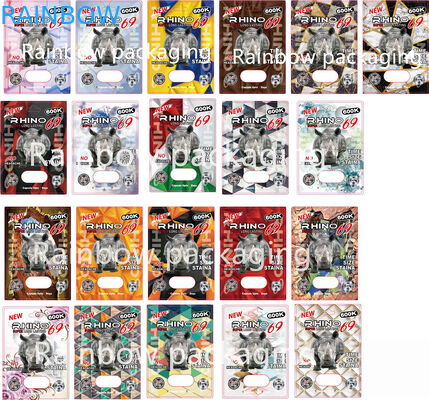 τρισδιάστατες συσκευάζοντας κάρτες ρινοκέρων φουσκαλών για τα χάπια 10K/100K/69 ρινοκέρων ρόδινα γατών κιβωτίων εγγράφου χαπιών γατών