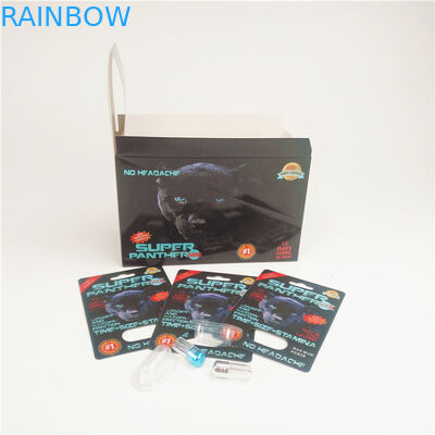 Ρινόκερος 7 λευκόχρυσου τρισδιάστατη φουσκάλα Mamba Pather κιβωτίων καρτών χαπιών συσκευάζοντας