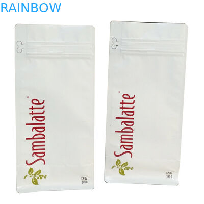 Εξαερώνοντας τσάντα φερμουάρ επίπεδων κατώτατων σημείων σακουλών 110mic CMYK MOPP καφέ μεταλλινών βαλβίδων