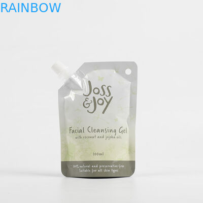 Προσαρμοσμένο φύλλο πλαστικού καλλυντικού Stand Up Spout Pouch Προσωπική κρέμα Συσκευή