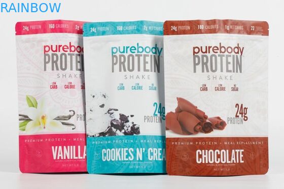 Προσαρμοσμένες εδώδιμες πλαστικές σακούλες Mylar που συσκευάζουν Ziplock τη στάση επάνω στη σακούλα για τα τρόφιμα