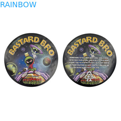 Ο μικτός κύκλος Edibles τεμάχισε τη διαμορφωμένη απόδειξη 3.5g μυρωδιάς τσαντών συσκευασίας φύλλων αλουμινίου Mylar