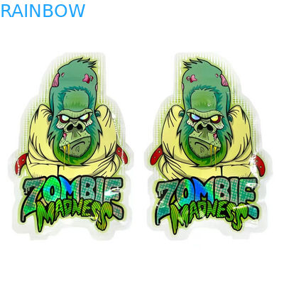 Οι πλαστικές τσάντες Mylar Edibles απόδειξης μυρωδιάς ανθίζουν τις ολογραφικές στρογγυλές τσάντες 3.5G μορφής σπόρων