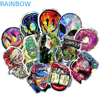 Ανώμαλη Resealable τεμαχισμένη τσάντα 3.5G 7G Mylar μορφής συνήθειας σακουλών καραμελών κύκλων