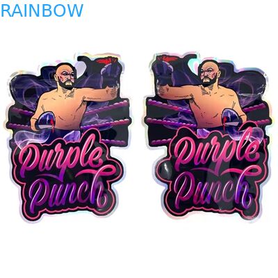 Ανώμαλη Resealable τεμαχισμένη τσάντα 3.5G 7G Mylar μορφής συνήθειας σακουλών καραμελών κύκλων