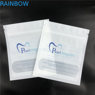 Ο ματ Μαύρος ενισχύει Ziplock Mylar ευθυγραμμιστών το επίπεδο σαφές μέτωπο τσαντών για τα εξαρτήματα δοντιών