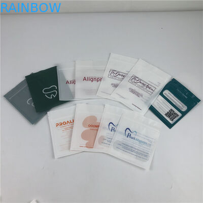 Ο ματ Μαύρος ενισχύει Ziplock Mylar ευθυγραμμιστών το επίπεδο σαφές μέτωπο τσαντών για τα εξαρτήματα δοντιών