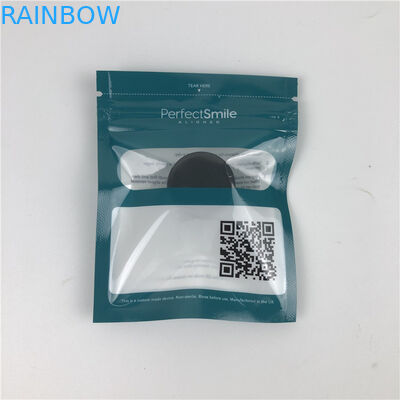 Ο ματ Μαύρος ενισχύει Ziplock Mylar ευθυγραμμιστών το επίπεδο σαφές μέτωπο τσαντών για τα εξαρτήματα δοντιών