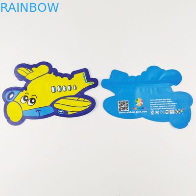 Οι ειδικές διαμορφωμένες τυπωμένες συνήθεια τσάντες Mylar τεμαχίζουν την ανώμαλη σακούλα με το φερμουάρ