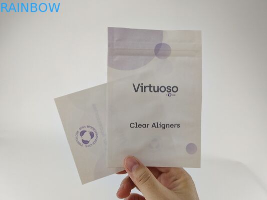 Τα δόντια καθαρίζουν το συσκευάζοντας PE εγγράφου τσαντών MOPP Kraft Mylar ευθυγραμμιστών μια πλευρά διαφανής